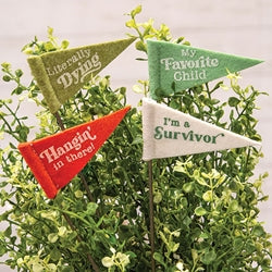 Felt Flag Plant Poke - 4 Asstd