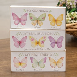 Grandma Mom Friend Butterfly Block - 3 Asstd