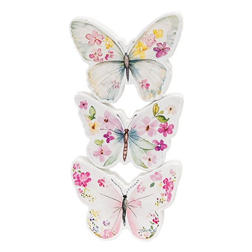 Floral Butterfly Sitter - 3 Asstd