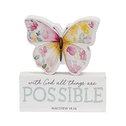 2/Set - Bible Verse Butterfly & Block Sitters - 3 Asstd