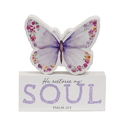 2/Set - Bible Verse Butterfly & Block Sitters - 3 Asstd