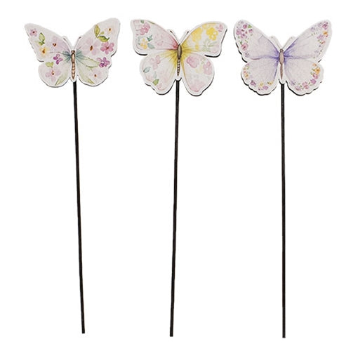 Floral Butterfly Poke - 3 Asstd