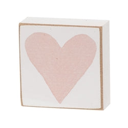 Watercolor Heart 2" Square Block - 4 Asstd