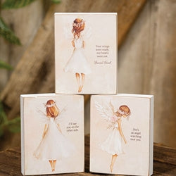 Angel Watching Block - 3" x 4" - 3 Asstd