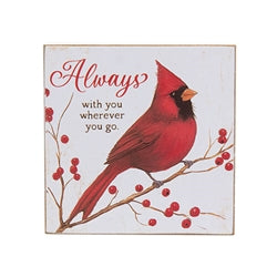 Always Be Still Cardinal Block - 4 Asstd
