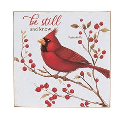 Always Be Still Cardinal Block - 4 Asstd