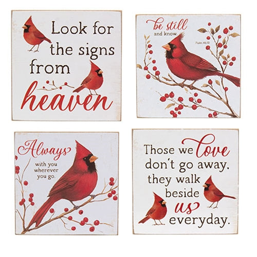 Always Be Still Cardinal Block - 4 Asstd