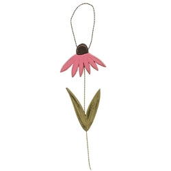 Distressed Wood Coneflower Hanger - 2 Asstd
