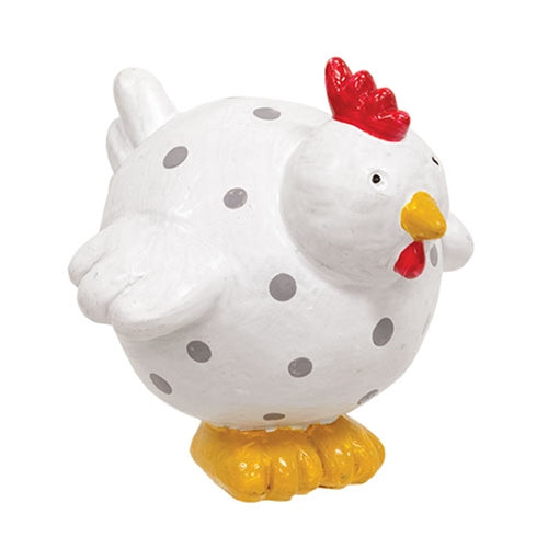 Resin Polka Dot Chicken Sitter