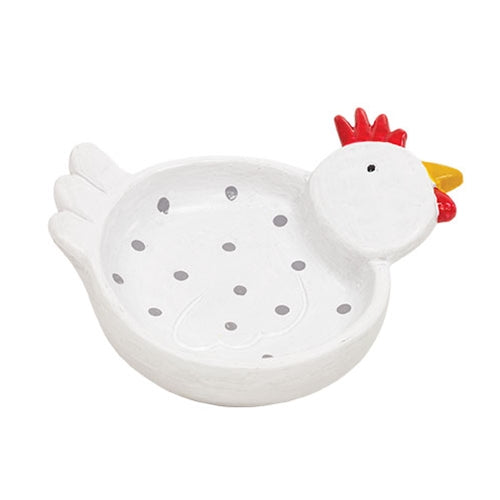Resin Polka Dot Chicken Trinket Dish