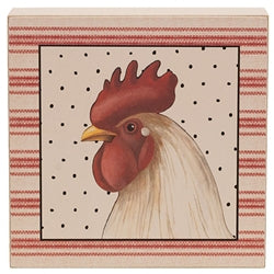 Primitive Farm Animal Portrait Box Sign - 3 Asstd