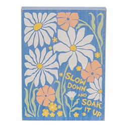 Blue Floral Block - 4.5"x6" - 3 Asstd.