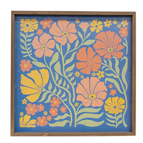 Flower Framed Print - 17-1/2" Sq.