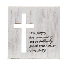 Cut Out Cross Box Sign - 3 Asstd