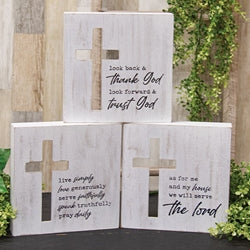 Cut Out Cross Box Sign - 3 Asstd