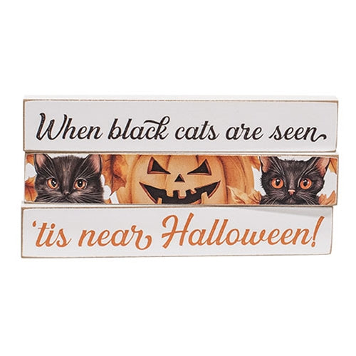 Vintage Halloween Cat Mini Stick - 3 Asstd.