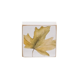 Hello Fall Watercolor Leaf 2" Sq. Block - 4 Asstd.