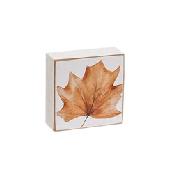 Hello Fall Watercolor Leaf 2" Sq. Block - 4 Asstd.