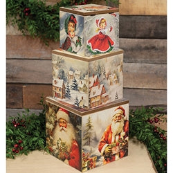 3/Set - Vintage Wonderland Stacking Boxes