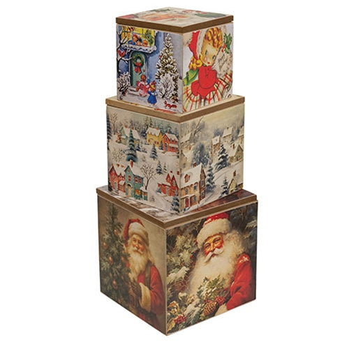 3/Set - Vintage Wonderland Stacking Boxes