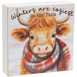 Cozy on the Farm Box Sign - 3 Asstd.