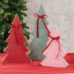 3/Set - Rustic Wood Christmas Tree Sitters