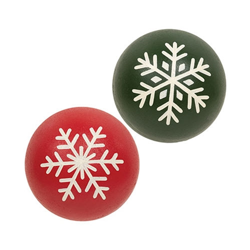 Snowflake Engraved Decorative Ball - 4" - 2 Asstd.