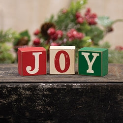 3/Set - Ho Ho Ho/Joy Reversible Wooden Blocks