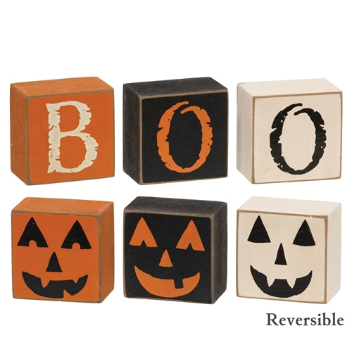 3/Set - Boo & Jack Reversible Mini Blocks