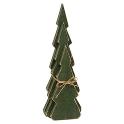 3/Set - Distressed Wooden Chunky Christmas Tree Sitters
