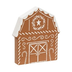 Wooden Gingerbread Farm Sitter - 3 Asstd.