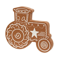 Wooden Gingerbread Farm Sitter - 3 Asstd.