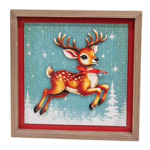 Nostalgic Reindeer Shadowbox Frame - 11.75" sq