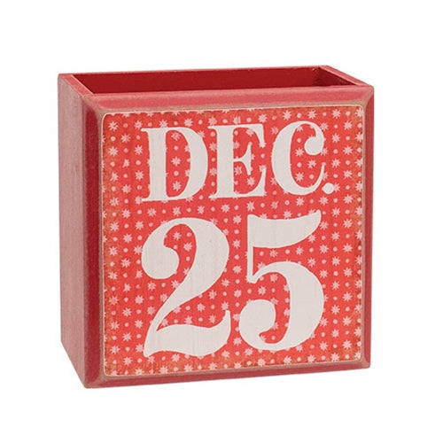 Wooden Dec. 25 Letter Box