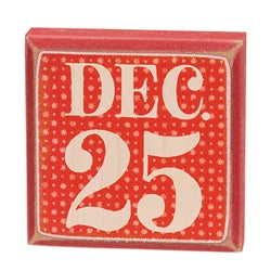 Nostalgic Santa Distressed Wooden Block - 3 Asstd.