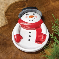 Nostalgic Resin Snowman Trinket Dish