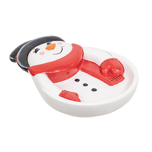 Nostalgic Resin Snowman Trinket Dish
