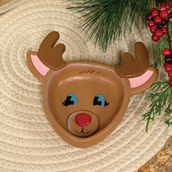 Nostalgic Resin Reindeer Trinket Dish