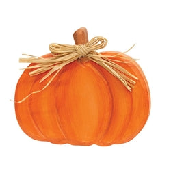 3/Set - Hand Carved Scaredy Cat Pumpkin Sitters