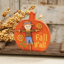 It's Fall Y'all Scarecrow Pumpkin Sitter
