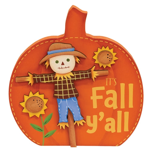 It's Fall Y'all Scarecrow Pumpkin Sitter