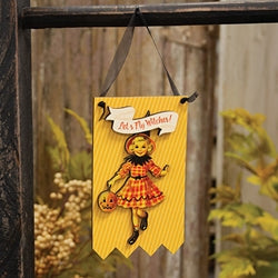 Let's Fly Witches Vintage Halloween Hanger