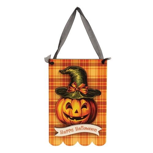 Happy Halloween Vintage Pumpkin Witch Halloween Hanger