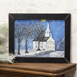 Holy Night Textured Framed Print - 12" x 9.5"