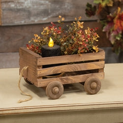 Natural Wooden Wagon With Jute Handle