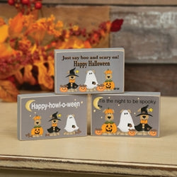 Happy-Howl-O-Ween Rectangle Dog Block - 3 Asstd.