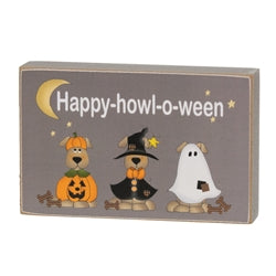 Happy-Howl-O-Ween Rectangle Dog Block - 3 Asstd.