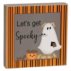 Let's Get Spooky Dog 4" Square Block - 3 Asstd.