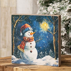 Midnight Snowman Box Sign