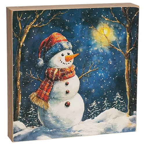 Midnight Snowman Box Sign